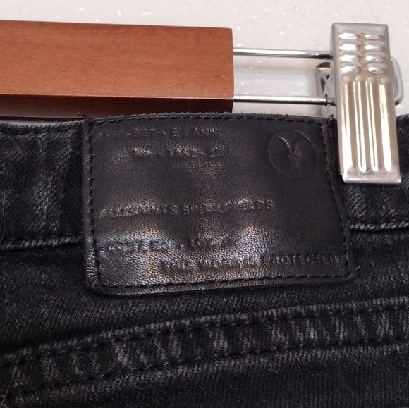 All Saints Spitalfields Women's Black Denim Pipe Skinny Low Rise Jeans Sz 30/32 - Picture 10 of 16